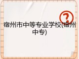 宿州市中等专业学校(宿州中专)