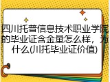 四川托普信息技术职业学院的毕业证含金量怎么样，为什么(川托毕业证价值)