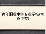 青年职业中等专业学校(青职中专)