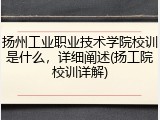 扬州工业职业技术学院校训是什么，详细阐述(扬工院校训详解)