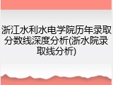 浙江水利水电学院历年录取分数线深度分析(浙水院录取线分析)