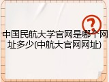 中国民航大学官网是哪个网址多少(中航大官网网址)