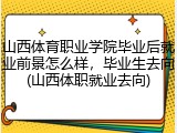 山西体育职业学院毕业后就业前景怎么样，毕业生去向(山西体职就业去向)