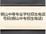 铜山中等专业学校招生电话号码(铜山中专招生电话)