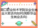 周口职业技术学院毕业生就业大致去向如何(周职毕业生就业去向)
