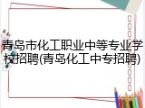 青岛市化工职业中等专业学校招聘(青岛化工中专招聘)