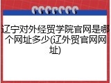 辽宁对外经贸学院官网是哪个网址多少(辽外贸官网网址)