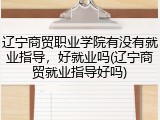 辽宁商贸职业学院有没有就业指导，好就业吗(辽宁商贸就业指导好吗)