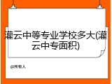 灌云中等专业学校多大(灌云中专面积)