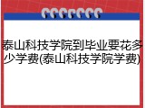 泰山科技学院到毕业要花多少学费(泰山科技学院学费)