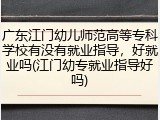 广东江门幼儿师范高等专科学校有没有就业指导，好就业吗(江门幼专就业指导好吗)