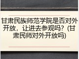 甘肃民族师范学院是否对外开放，让进去参观吗？(甘肃民师对外开放吗)