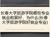 长春大学旅游学院哪些专业就业前景好，为什么(长春大学旅游学院好就业专业)