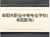阜阳市职业中等专业学校(阜阳职专)