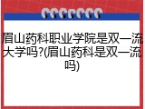 眉山药科职业学院是双一流大学吗?(眉山药科是双一流吗)