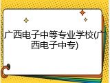广西电子中等专业学校(广西电子中专)