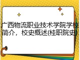 广西物流职业技术学院学校简介，校史概述(桂职院史)