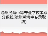 沧州渤海中等专业学校录取分数线(沧州渤海中专录取线)