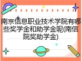 南京信息职业技术学院有哪些奖学金和助学金呢(南信院奖助学金)