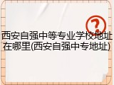 西安自强中等专业学校地址在哪里(西安自强中专地址)
