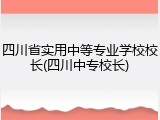 四川省实用中等专业学校校长(四川中专校长)