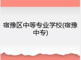 宿豫区中等专业学校(宿豫中专)