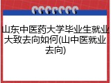 山东中医药大学毕业生就业大致去向如何(山中医就业去向)