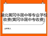 湖北黄冈华晟中等专业学校收费(黄冈华晟中专收费)