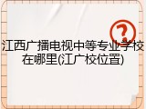 江西广播电视中等专业学校在哪里(江广校位置)