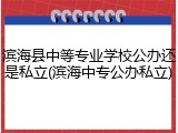 滨海县中等专业学校公办还是私立(滨海中专公办私立)