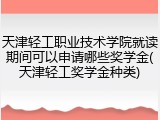 天津轻工职业技术学院就读期间可以申请哪些奖学金(天津轻工奖学金种类)