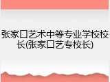 张家口艺术中等专业学校校长(张家口艺专校长)
