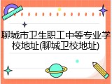 聊城市卫生职工中等专业学校地址(聊城卫校地址)