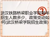 武汉铁路桥梁职业学院每年招生人数多少，政策变动如何(武汉桥梁学院招生政策)