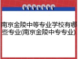 南京金陵中等专业学校有哪些专业(南京金陵中专专业)