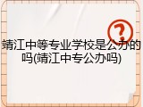 靖江中等专业学校是公办的吗(靖江中专公办吗)