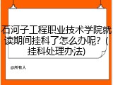 石河子工程职业技术学院就读期间挂科了怎么办呢？(挂科处理办法)
