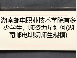 湖南邮电职业技术学院有多少学生，师资力量如何(湖南邮电职院师生规模)