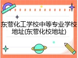 东营化工学校中等专业学校地址(东营化校地址)