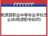 桃源县职业中等专业学校怎么样(桃源职专如何)