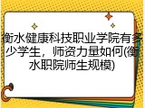 衡水健康科技职业学院有多少学生，师资力量如何(衡水职院师生规模)