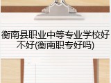 衡南县职业中等专业学校好不好(衡南职专好吗)