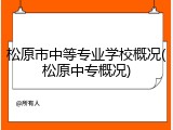 松原市中等专业学校概况(松原中专概况)