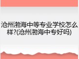 沧州渤海中等专业学校怎么样?(沧州渤海中专好吗)