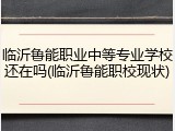 临沂鲁能职业中等专业学校还在吗(临沂鲁能职校现状)