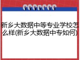 新乡大数据中等专业学校怎么样(新乡大数据中专如何)