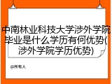 中南林业科技大学涉外学院毕业是什么学历有何优势(涉外学院学历优势)