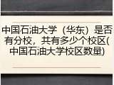 中国石油大学（华东）是否有分校，共有多少个校区(中国石油大学校区数量)