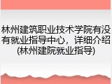 林州建筑职业技术学院有没有就业指导中心，详细介绍(林州建院就业指导)