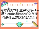 内蒙古美术职业学院有mba吗？emba和mba的入学条件是什么(内艺MBA条件)